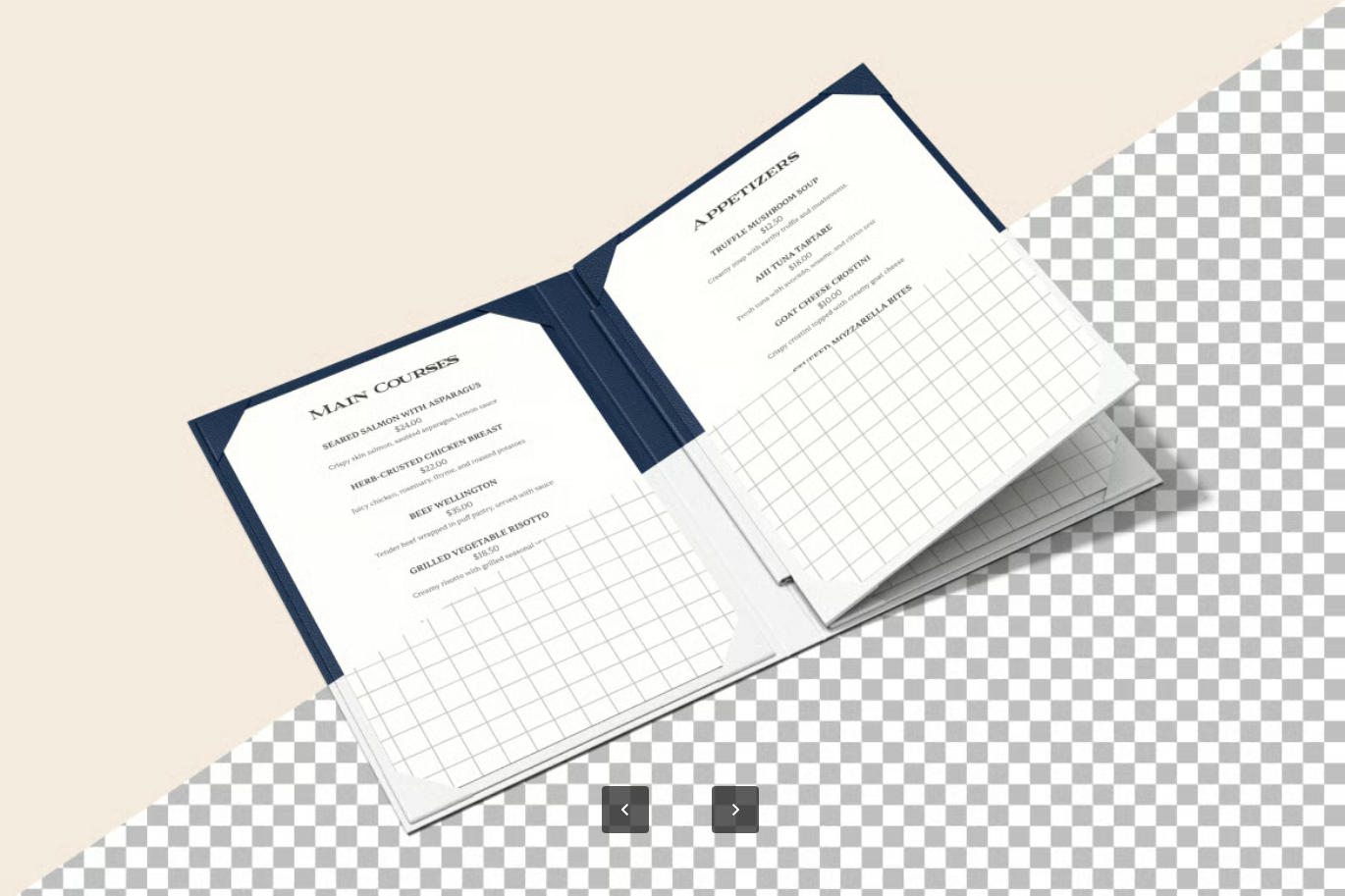 2025新款餐饮菜单本PSD分层样机Mockup模板可编辑设计素材Menu Book Mockup-果觅网