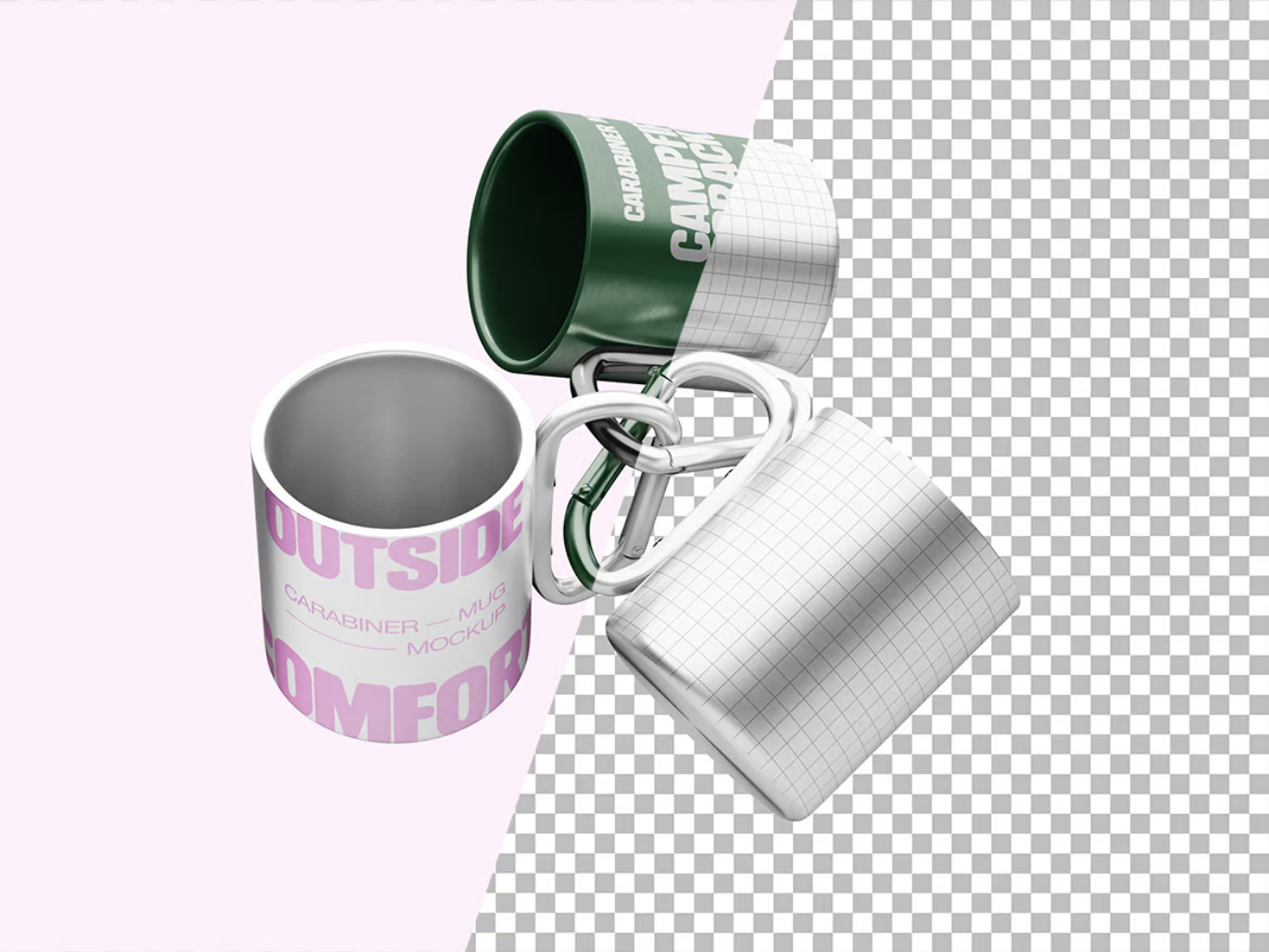 PS样机马克杯分层设计可编辑PSD源文件高端质感多角度展示Mug Mockup-果觅网