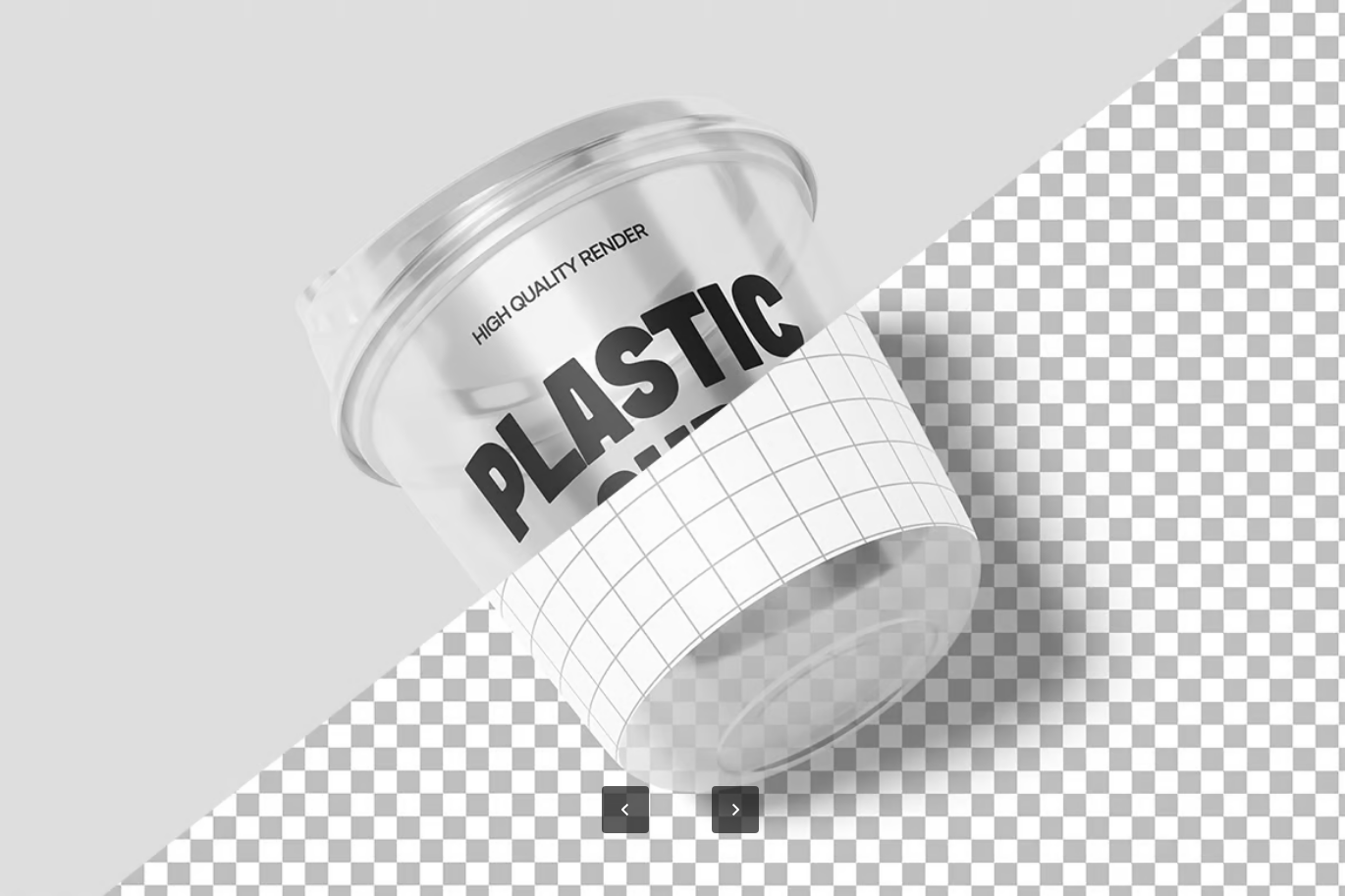 PSD分层可编辑塑料饮料杯样机素材高分辨率透明冷饮杯设计用途Plastic Cold Drink Cup-果觅网