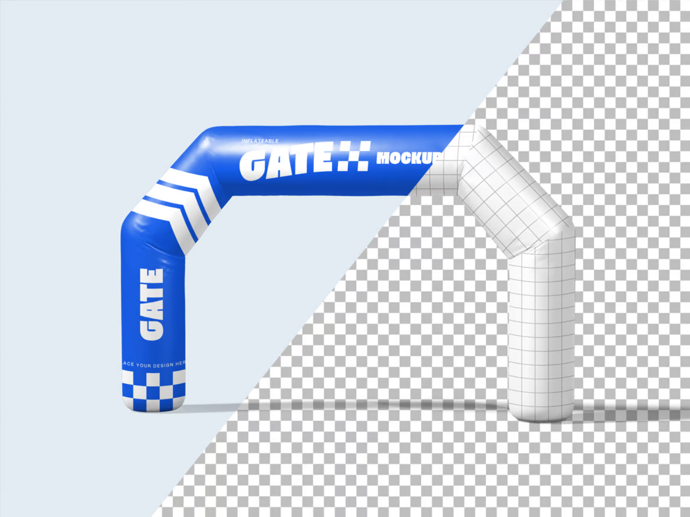 2024高端PS样机门牌设计分层PSD可编辑设计师必备素材Gate Mockup-果觅网