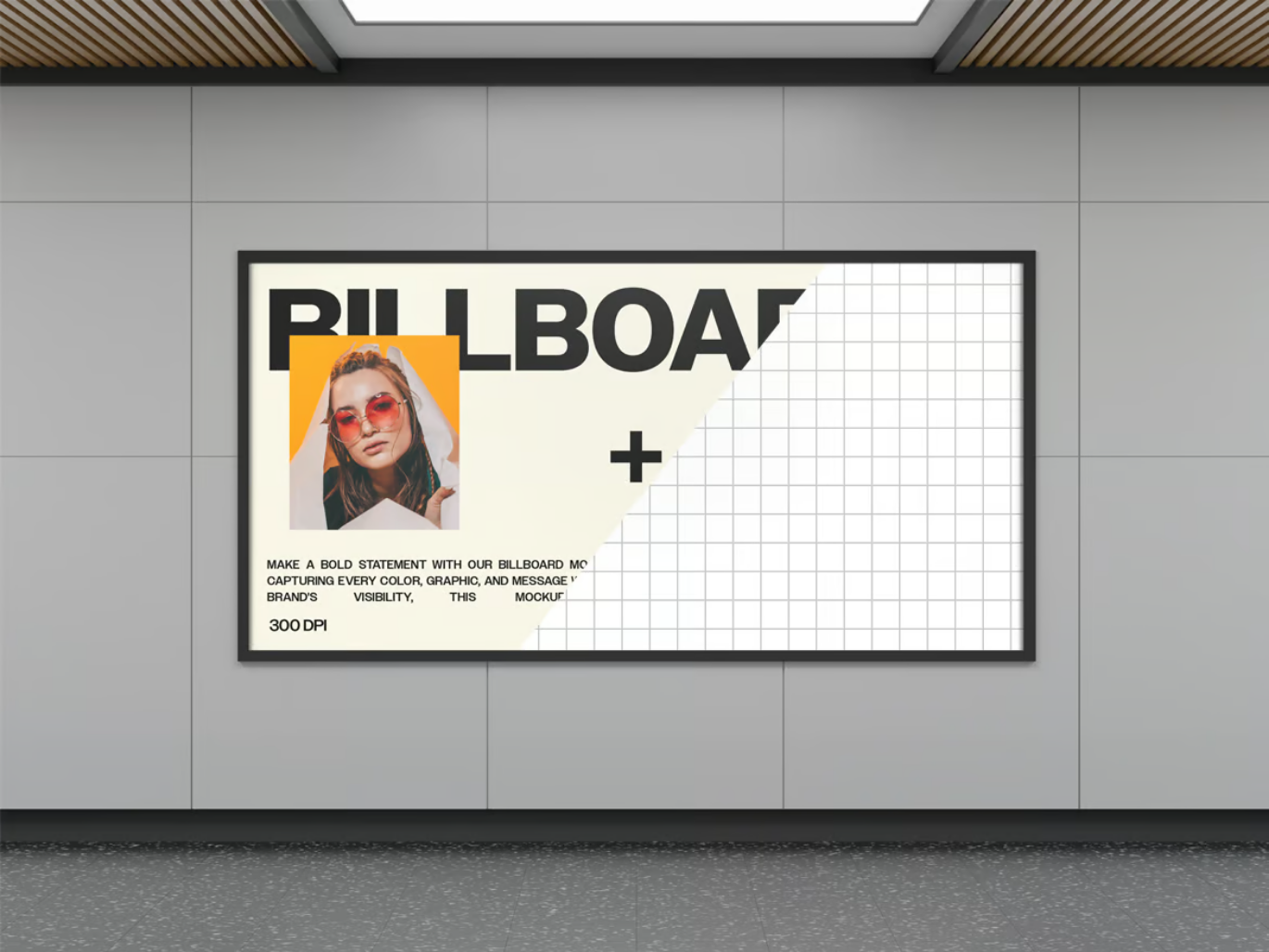 PSD分层广告牌样机高清可编辑 Billboard Mockup 商业设计海报模板智能对象Billboard Mockup-果觅网