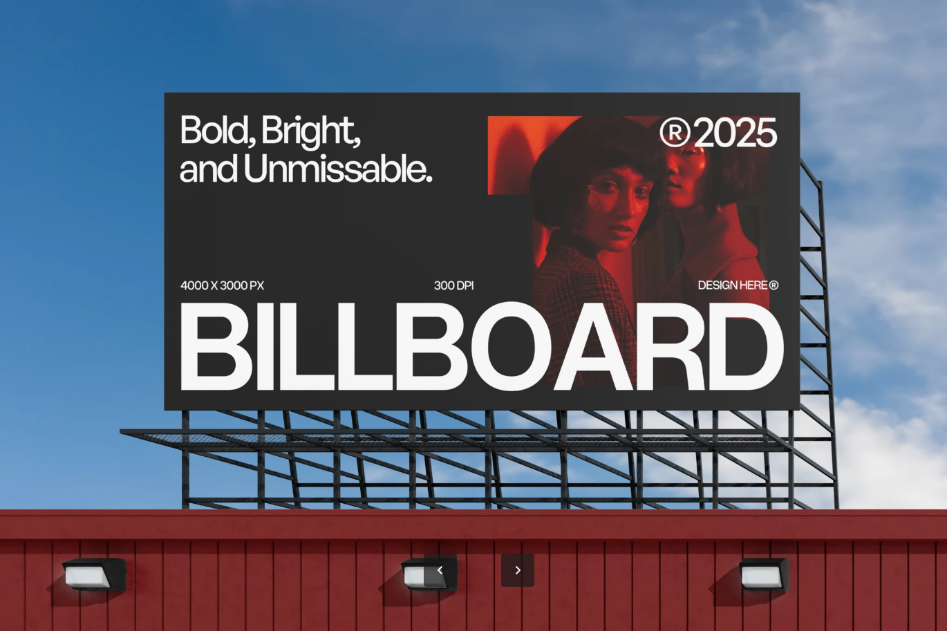 G6462 PS广告牌样机Mockup模板 高清分层可编辑 户外广告智能对象Billboard Mockup