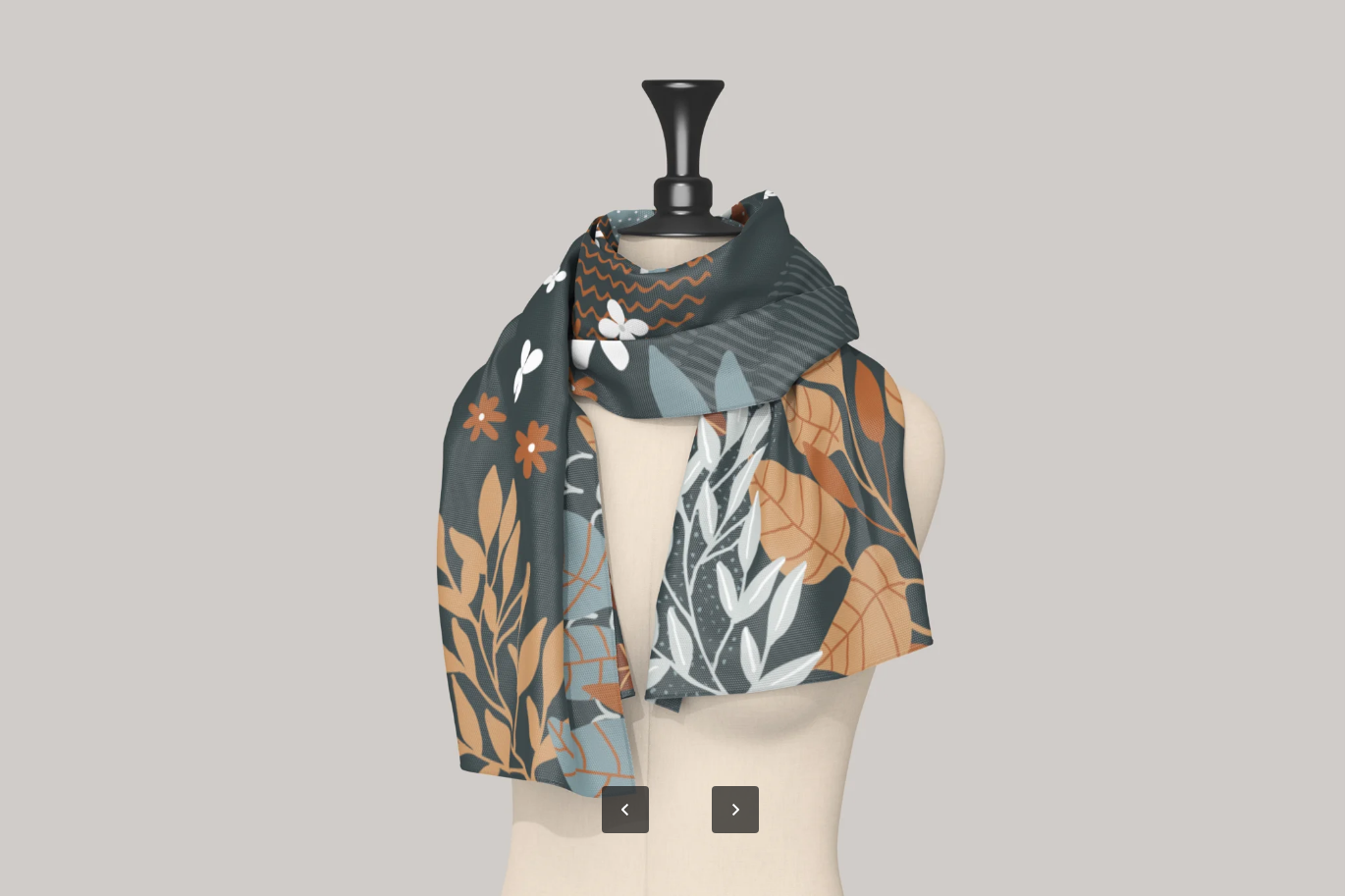 G6466 可编辑围巾样机PS模板高清质感分层设计PSD格式设计师必备Scarf Mockup