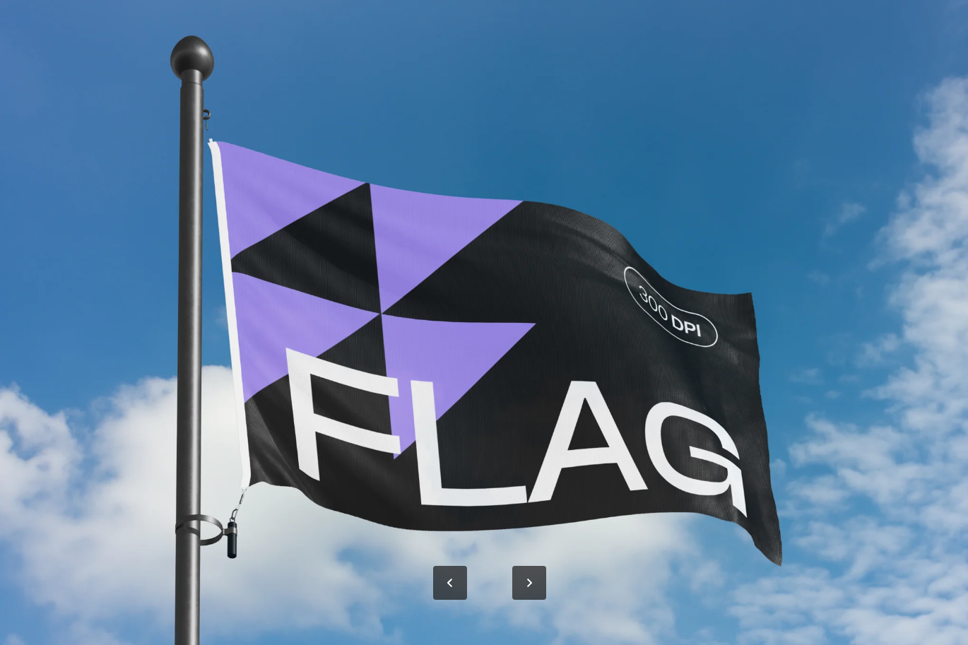 G6467 PSD分层可编辑旗帜样机素材高清免抠图PS样机设计模板Flag Mockup