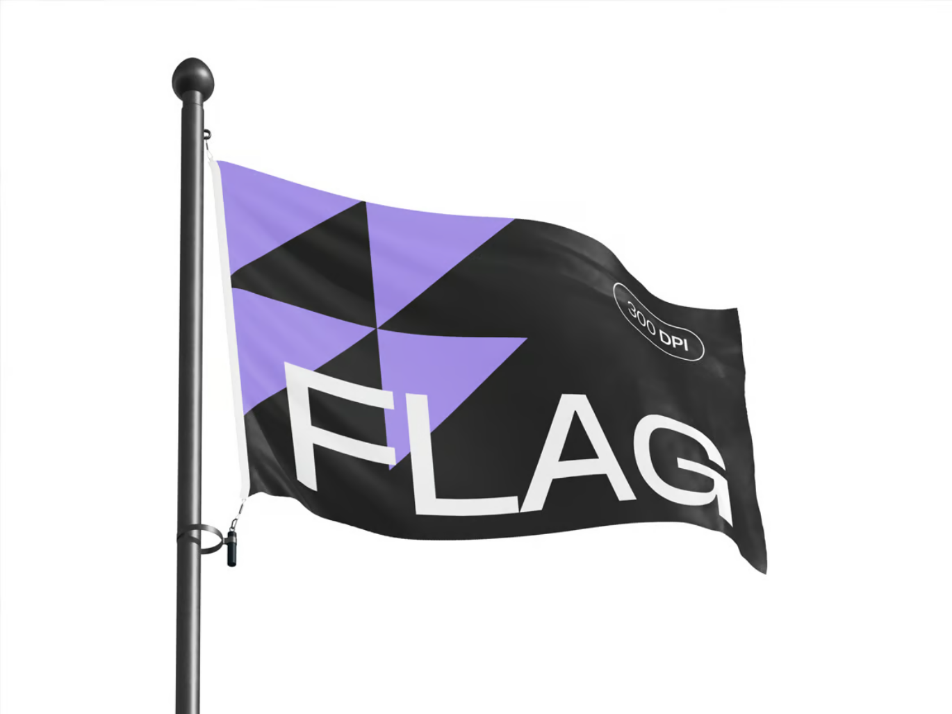 PSD分层可编辑旗帜样机素材高清免抠图PS样机设计模板Flag Mockup-果觅网
