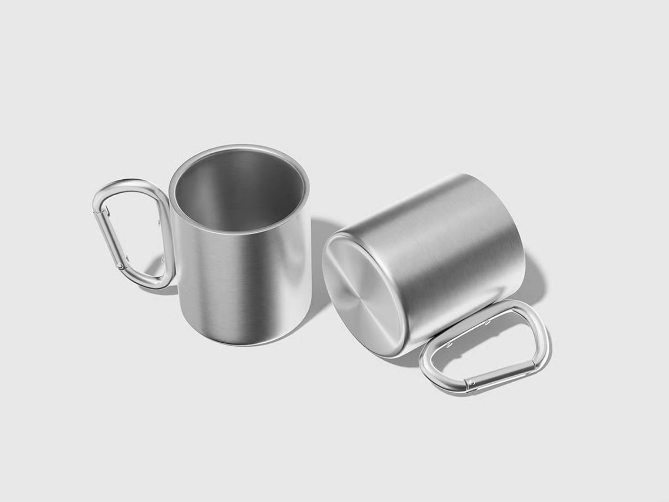 PS分层珐琅杯3D样机 PSD可替换设计高分辨率马克杯多角度展示Enamel Mug Mockup-果觅网