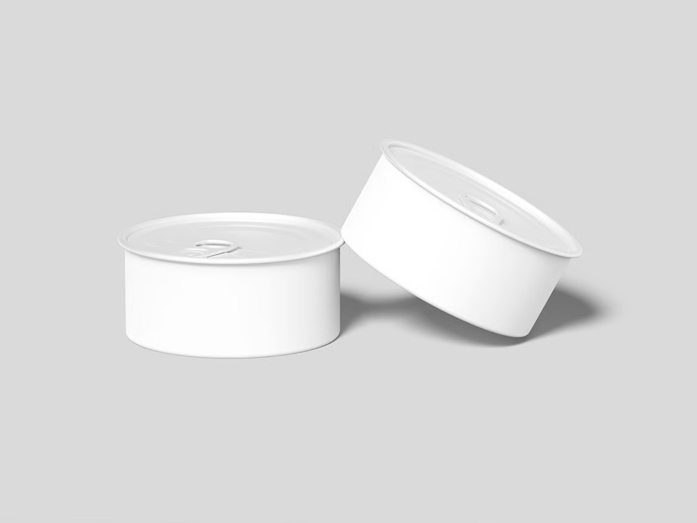 PSD分层金属质感易拉罐样机360度展示高分辨率免抠图设计素材Tin Can Mockup-果觅网