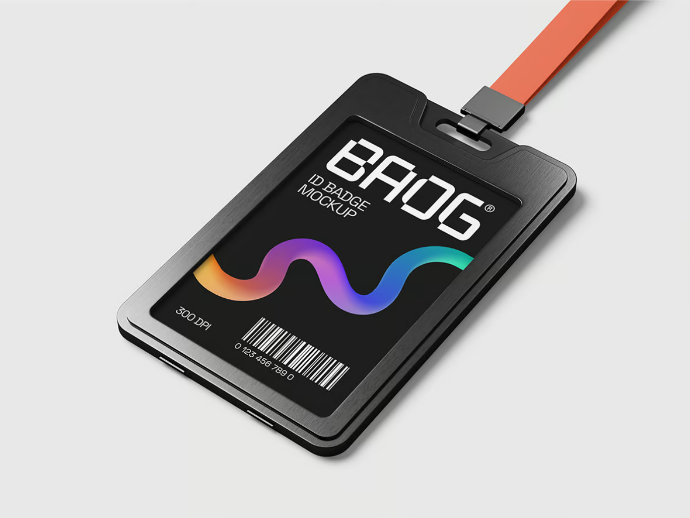 2025新款PSD分层ID卡样机模板可编辑智能对象VIP专享ID Card Mockup-果觅网