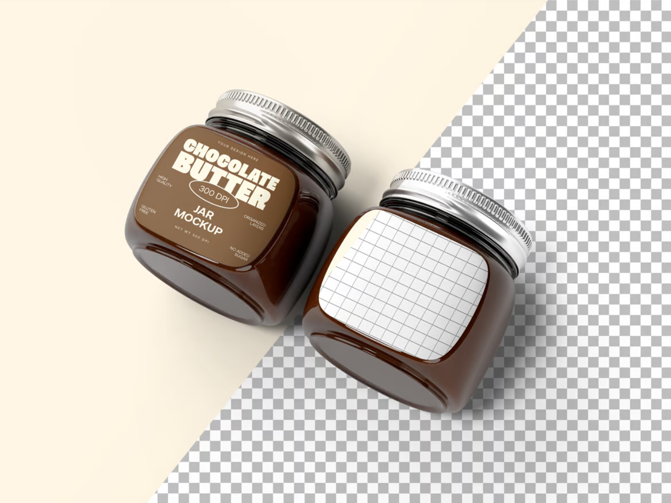 2025新款PSD分层玻璃罐样机 可编辑高分辨率Jar Mockup电商素材Jar Mockup-果觅网