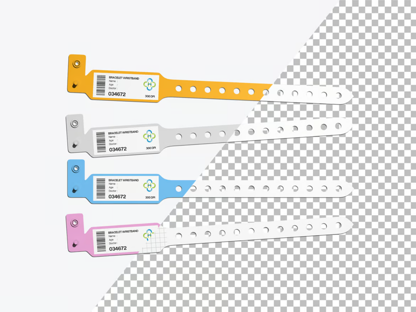 医疗手环PSD分层样机智能手环UI设计可编辑高保真模板Medical Wristband Mockup-果觅网