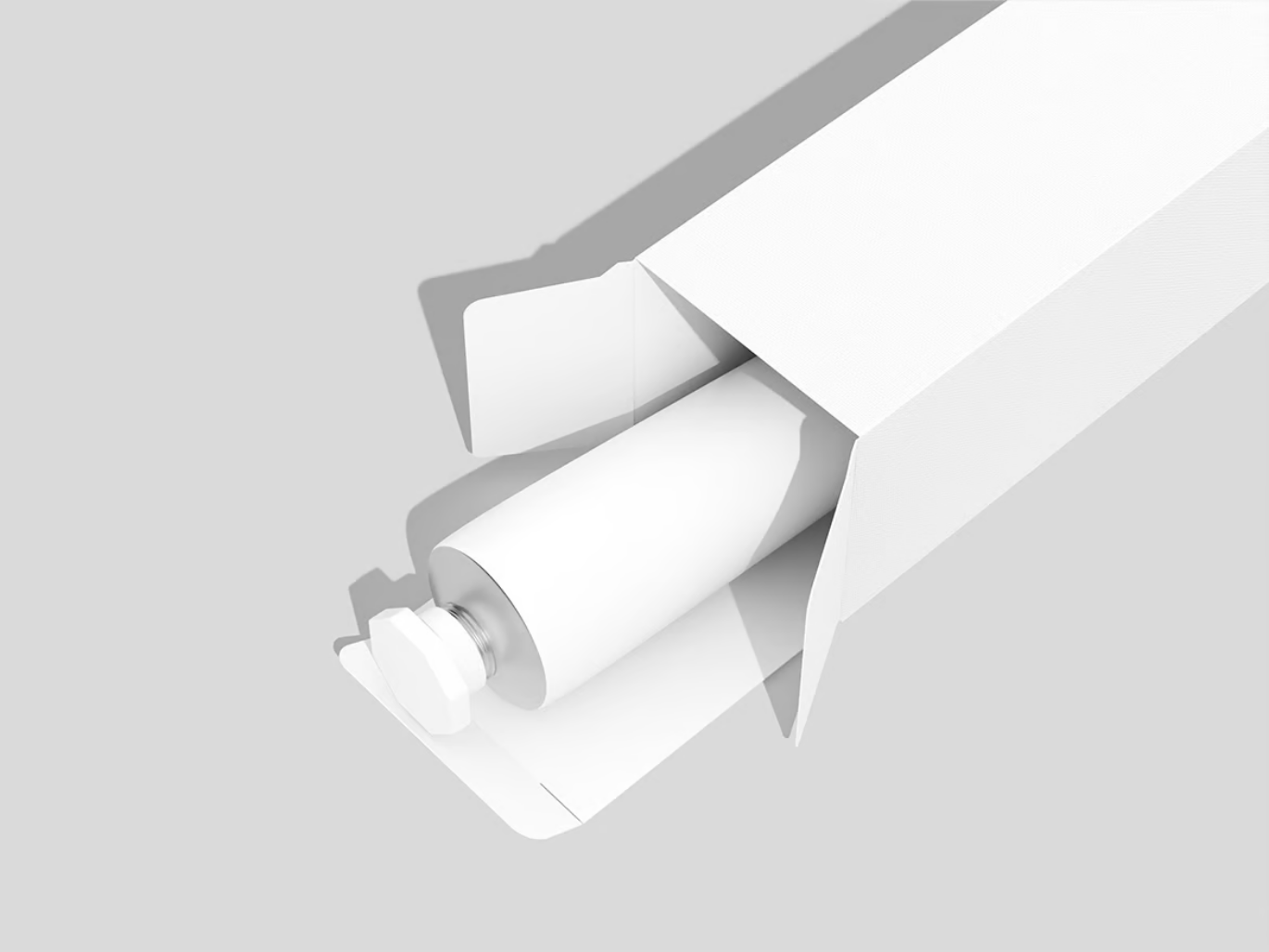 PS样机奶油管化妆品包装3D立体分层可编辑高端设计免抠图AI/PSCream Tube Mockup-果觅网