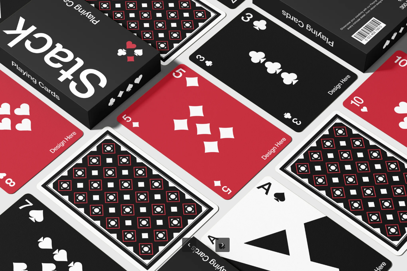G6480 3D扑克牌样机PSD分层智能对象多角度展示可替换设计素材Playing Card Mockup