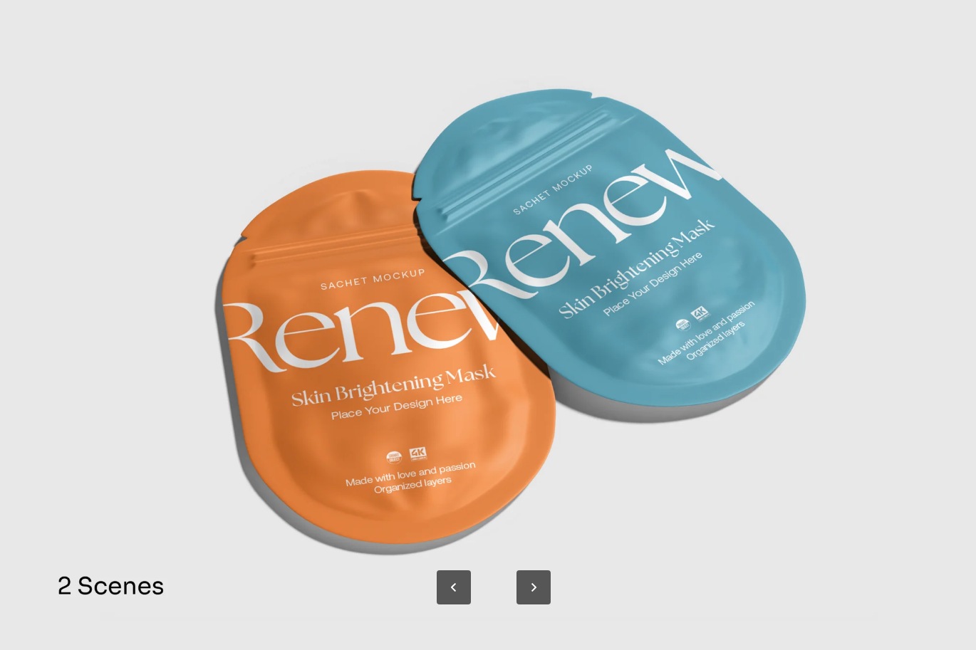 G6482 2025新款面膜样机PSD分层可编辑高分辨率包装设计素材Facial mask Mockup