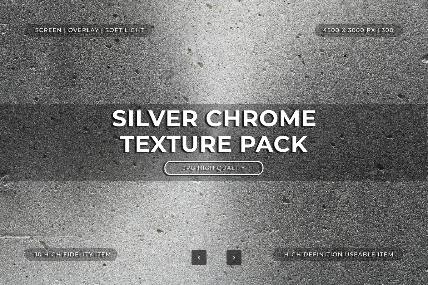 G6484 银色铬金属质感4K高清PS/AI通用高端纹理设计素材免抠Silver Chrome Texture