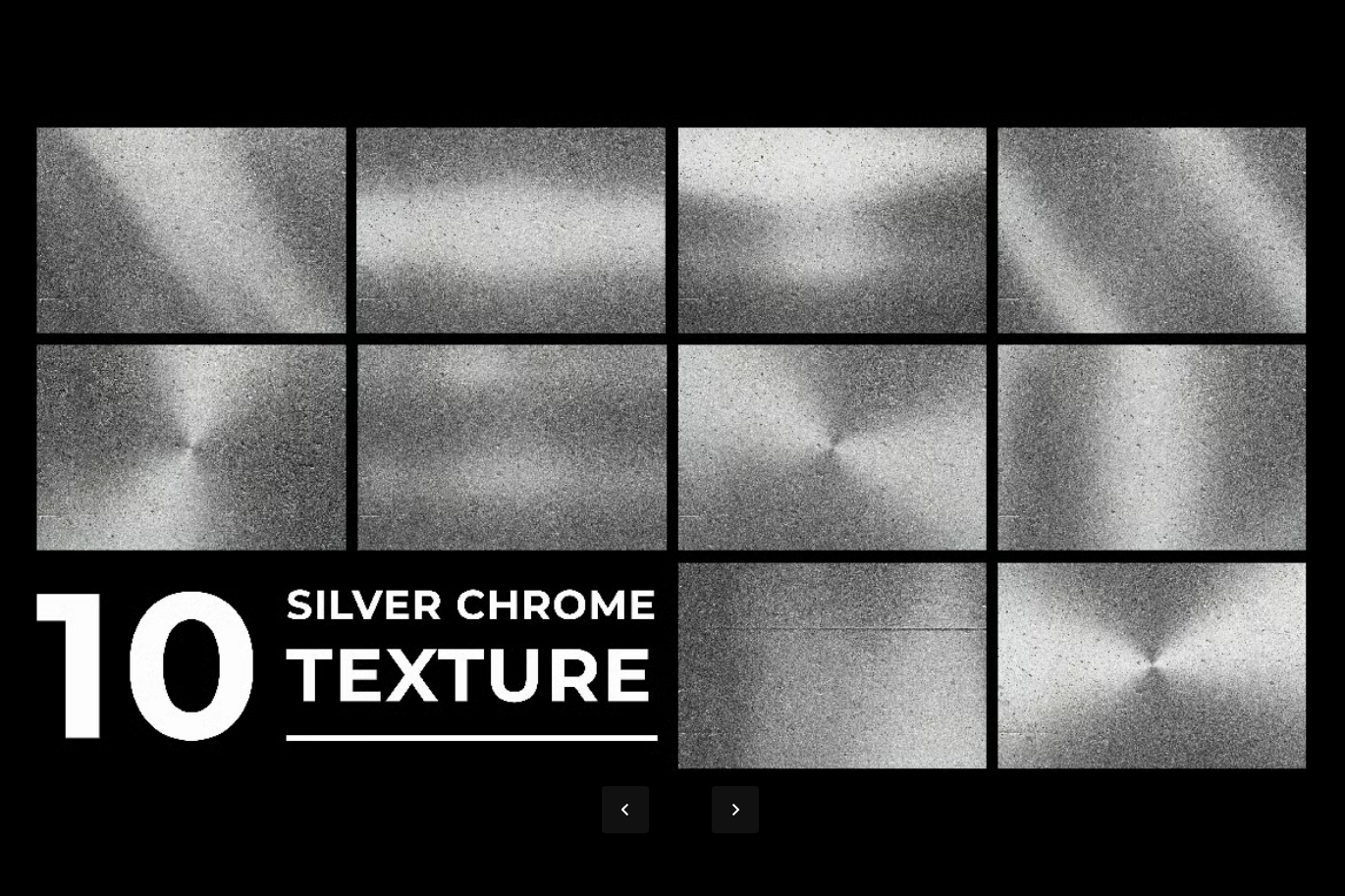 银色铬金属质感4K高清PS/AI通用高端纹理设计素材免抠Silver Chrome Texture-果觅网