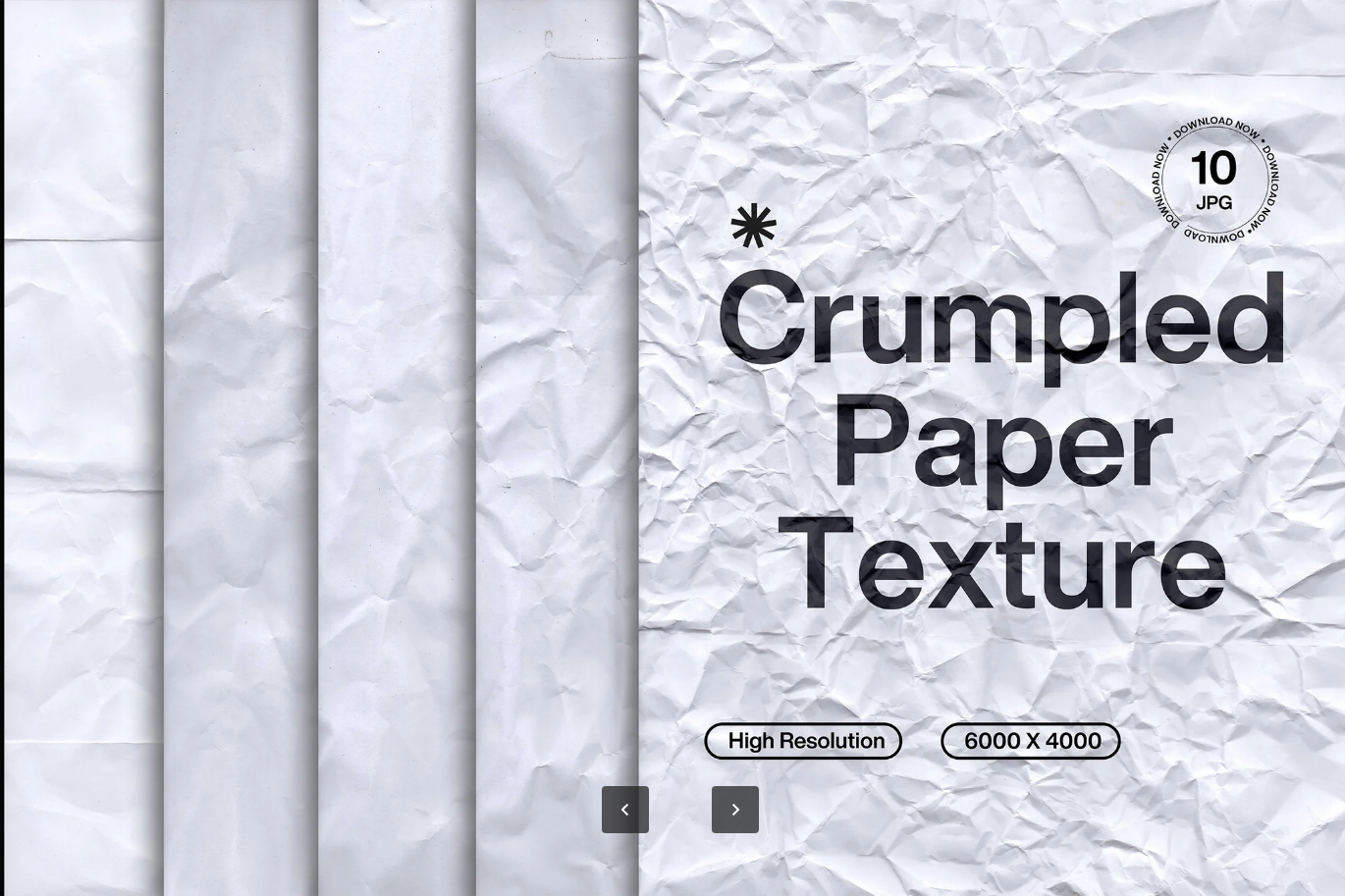 G6485 高清褶皱纸纹理背景PS设计素材JPG/PNG格式创意平面10 Crumpled Paper Texture Background