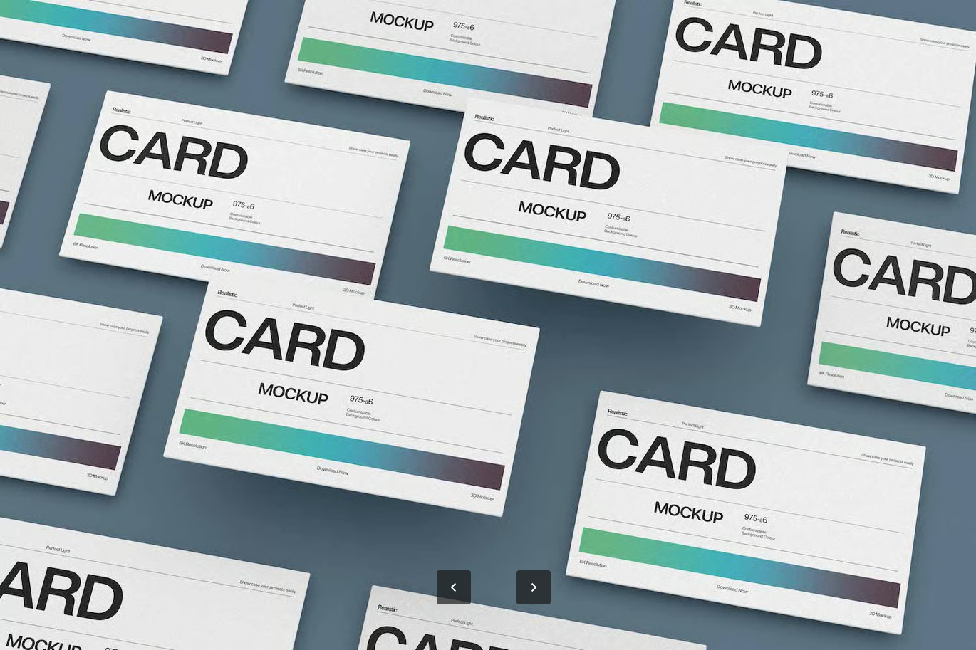 PS分层可编辑等距网格名片样机Mockup商务风高端质感素材Isometric Grid Business Card Mockup-果觅网