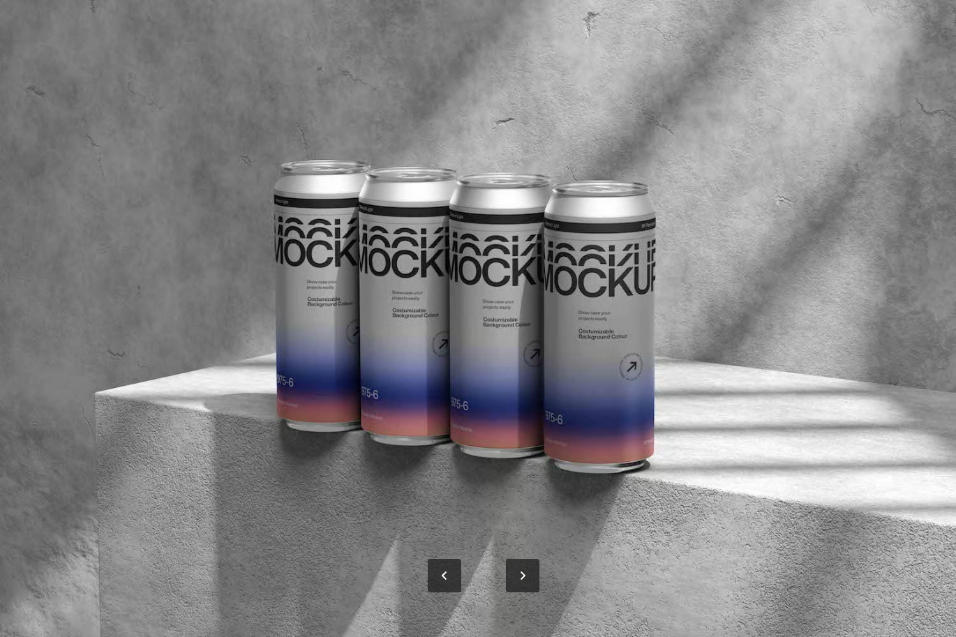 G6507 PS样机高精度饮料罐设计素材易拉罐PSD分层360度展示Tall Can Beverage Mockup Template