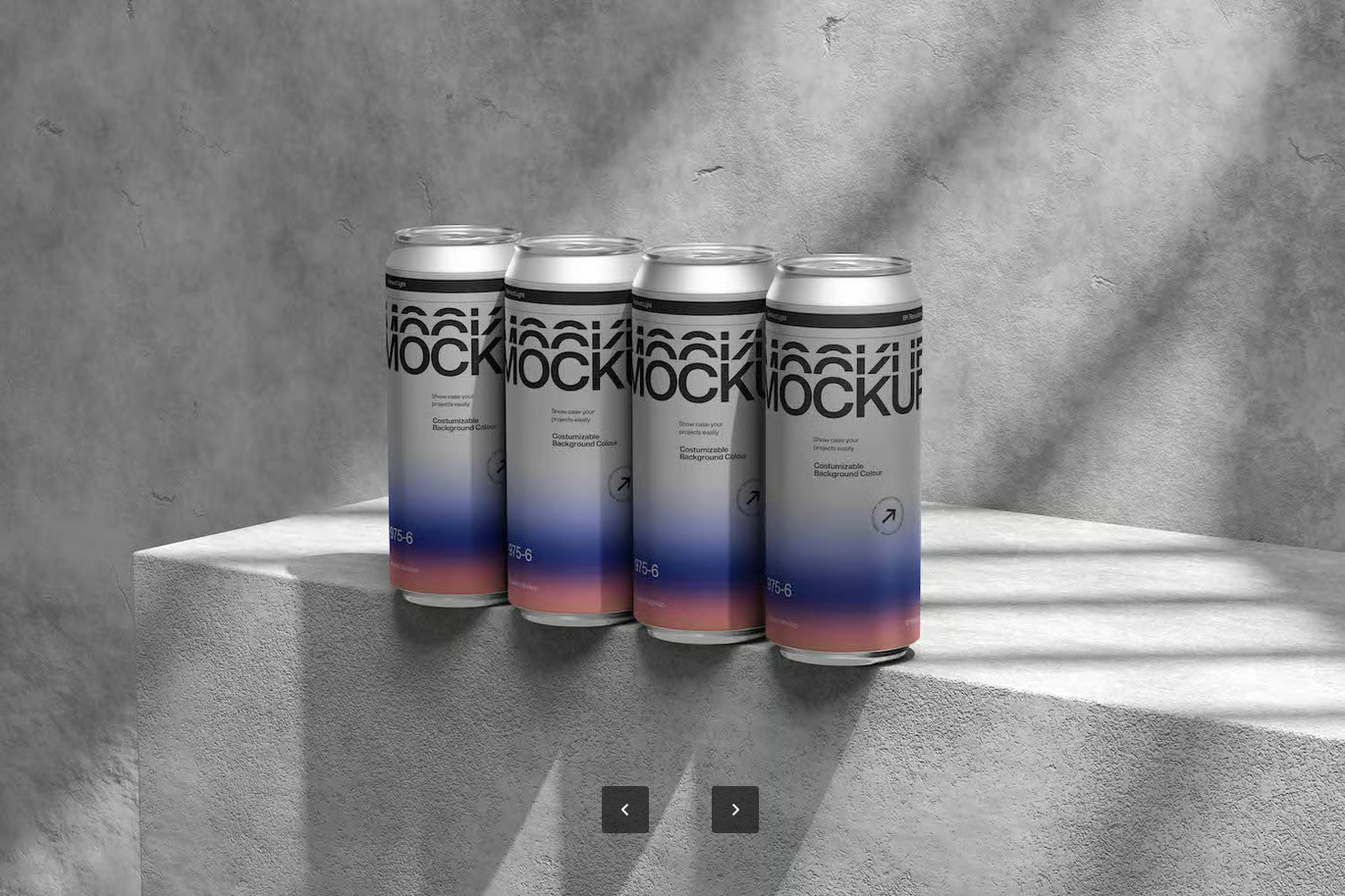 PS样机高精度饮料罐设计素材易拉罐PSD分层360度展示Tall Can Beverage Mockup Template-果觅网