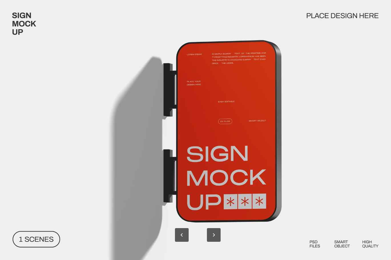 G6511 PS样机广告牌招牌设计展示效果PSD分层高清可编辑门头素材Sign Mockup