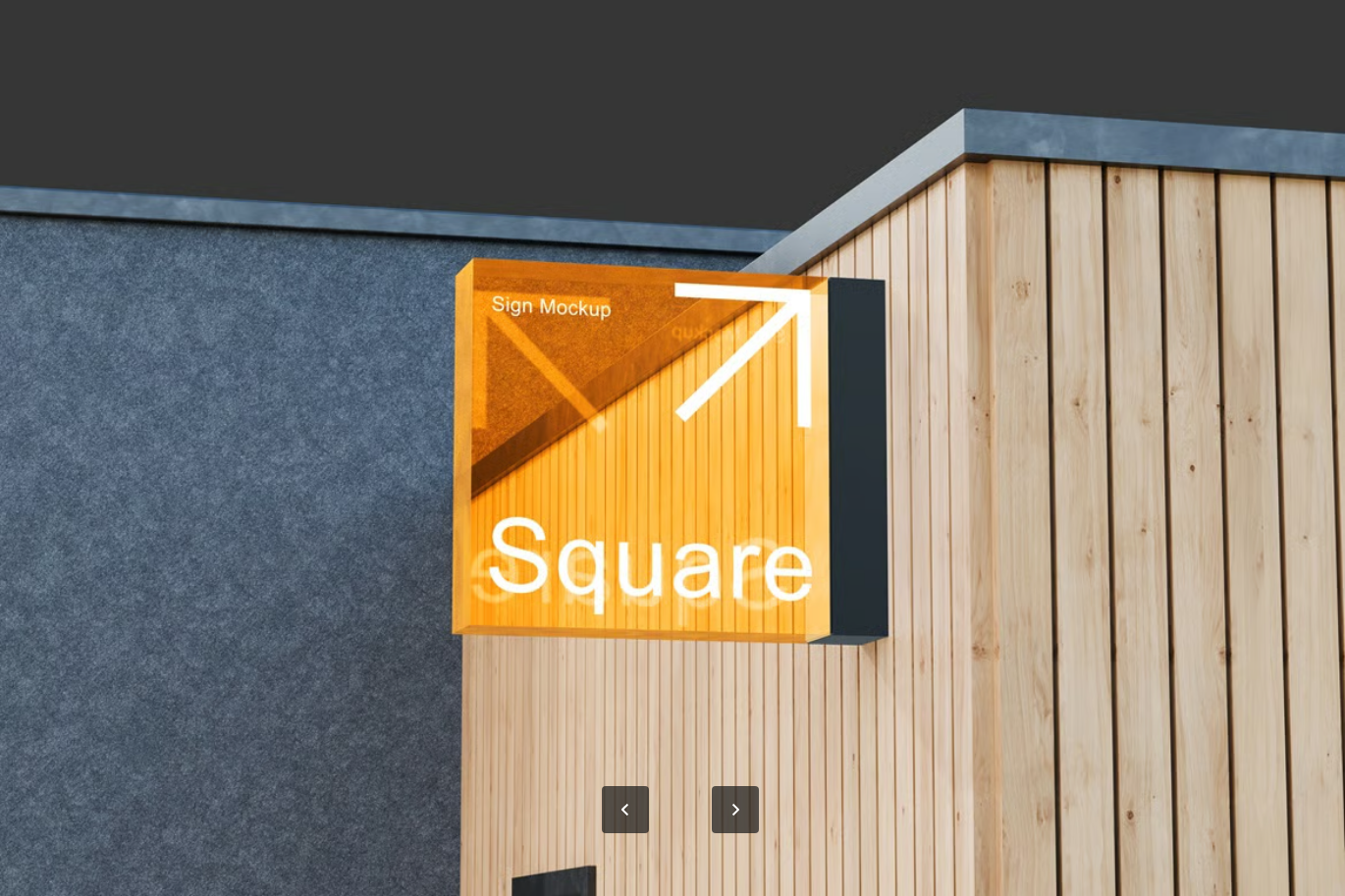PS样机广告牌展板商业设计PSD分层高分辨率可编辑智能对象素材Sign Board Mockup-果觅网