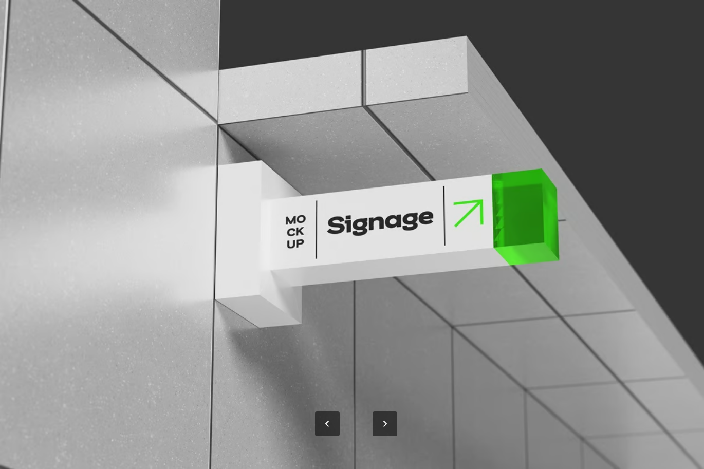 PS样机广告牌Mockup高清可编辑分层源文件展板招牌门头设计素材Signage Mockup-果觅网