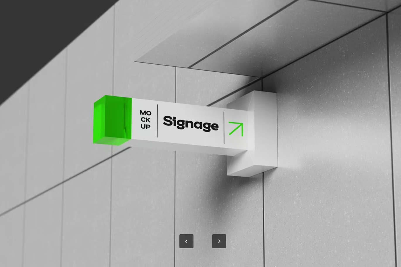 PS样机广告牌Mockup高清可编辑分层源文件展板招牌门头设计素材Signage Mockup-果觅网