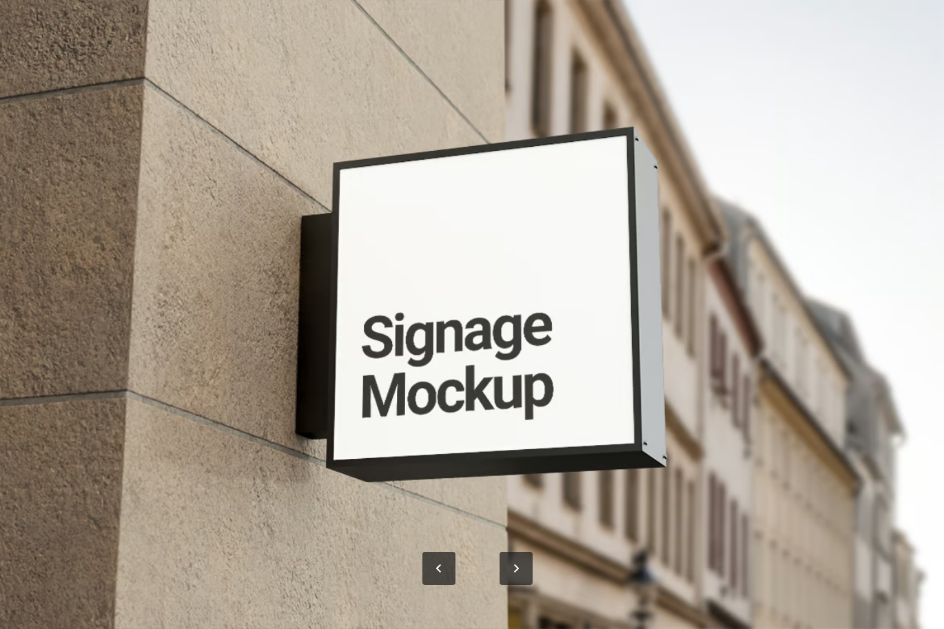 设计师必备PSD分层广告牌样机门头招牌高清可编辑文字Signage Mockup-果觅网