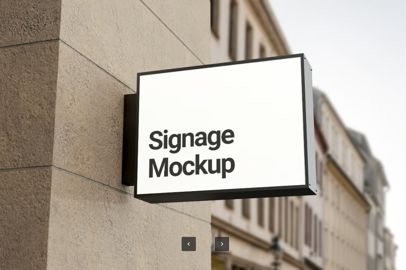 设计师必备PSD分层广告牌样机门头招牌高清可编辑文字Signage Mockup-果觅网