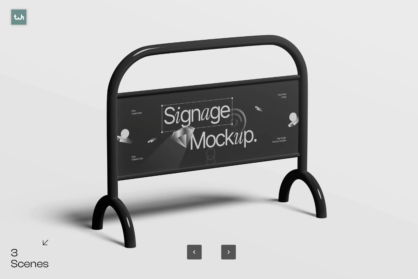 G6530 PS样机广告牌展示牌004免抠图PSD分层高分辨率设计素材模板Signage Mockup   004