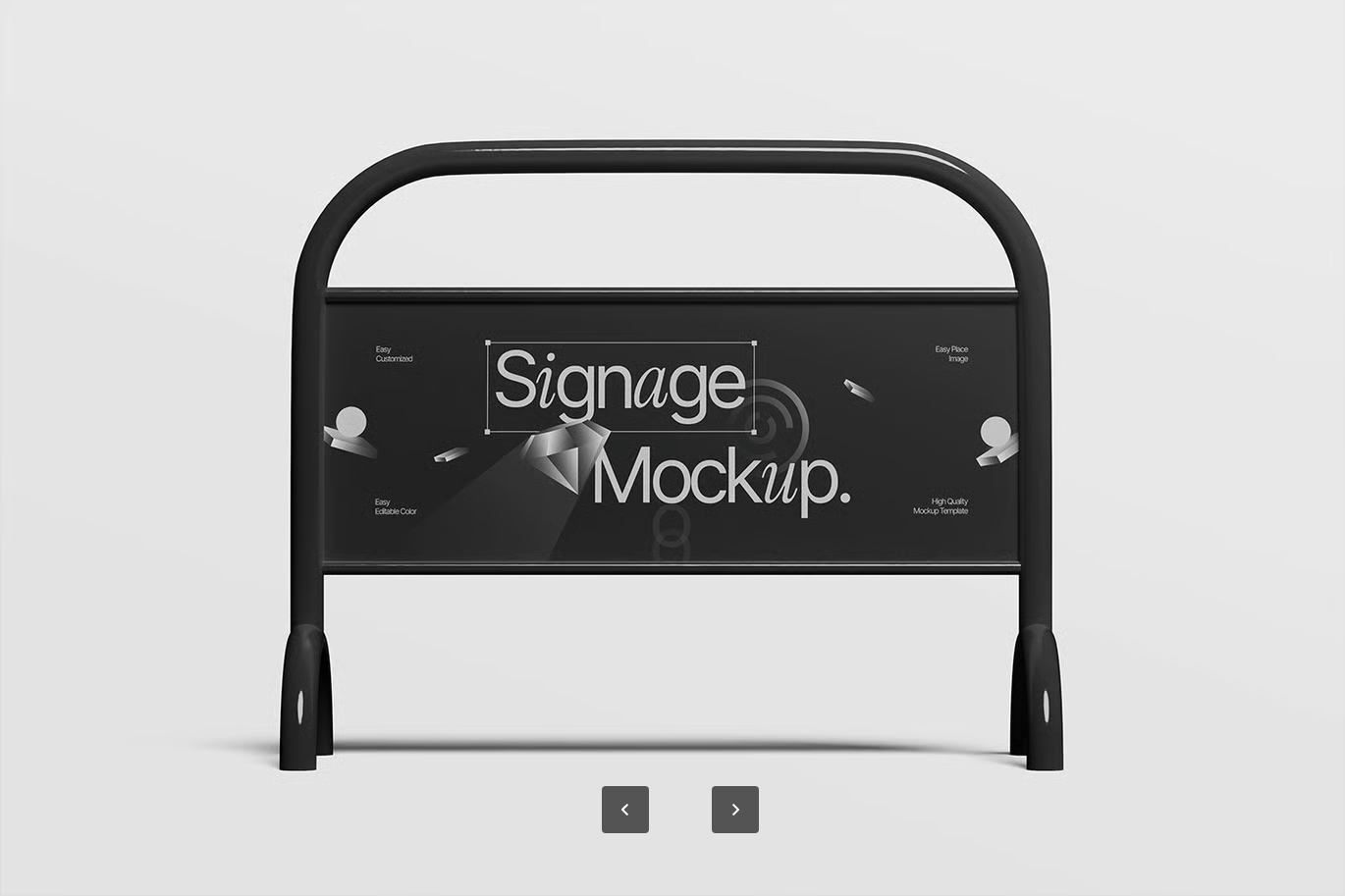 PS样机广告牌展示牌004免抠图PSD分层高分辨率设计素材模板Signage Mockup   004-果觅网