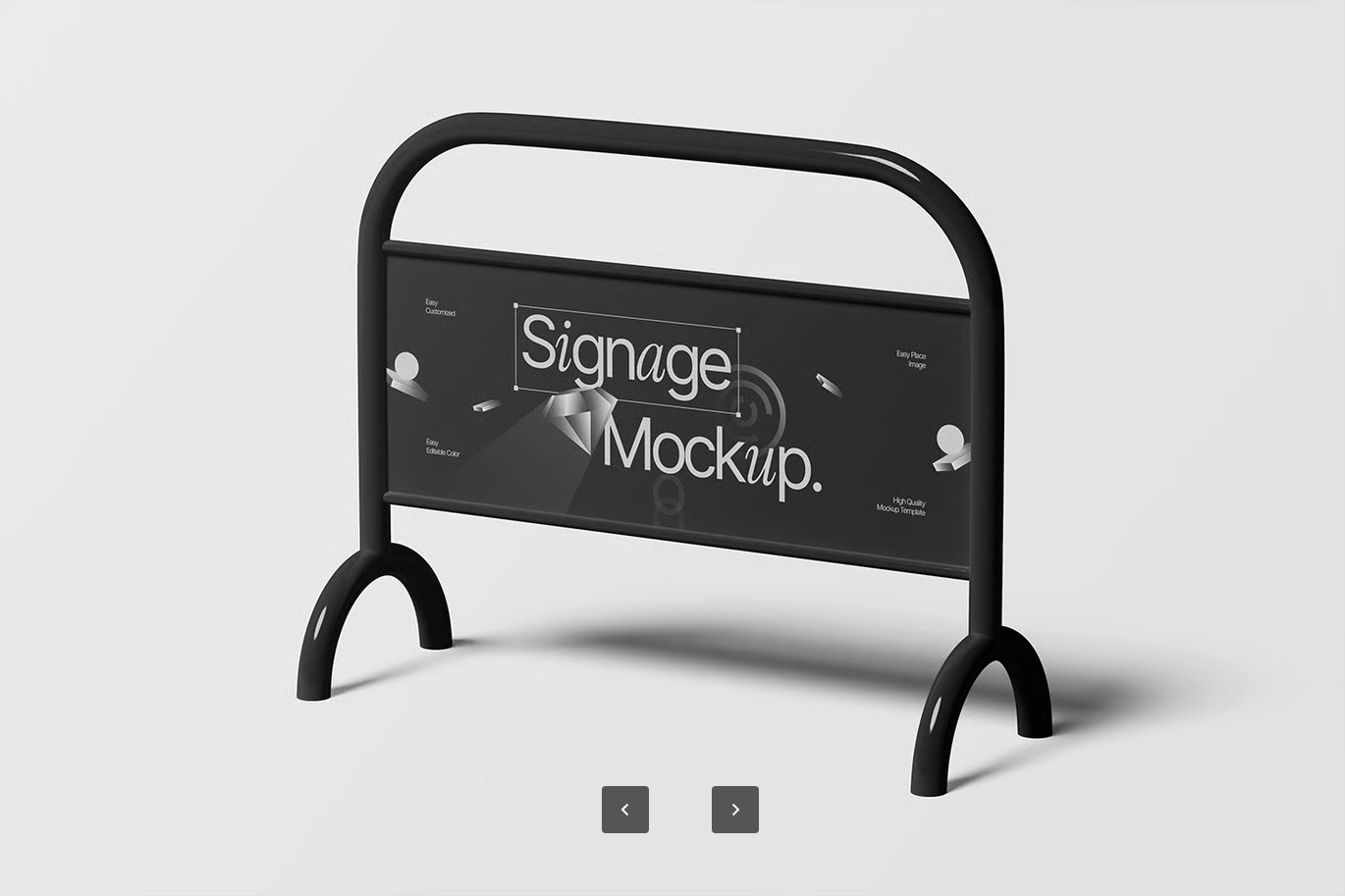 PS样机广告牌展示牌004免抠图PSD分层高分辨率设计素材模板Signage Mockup   004-果觅网