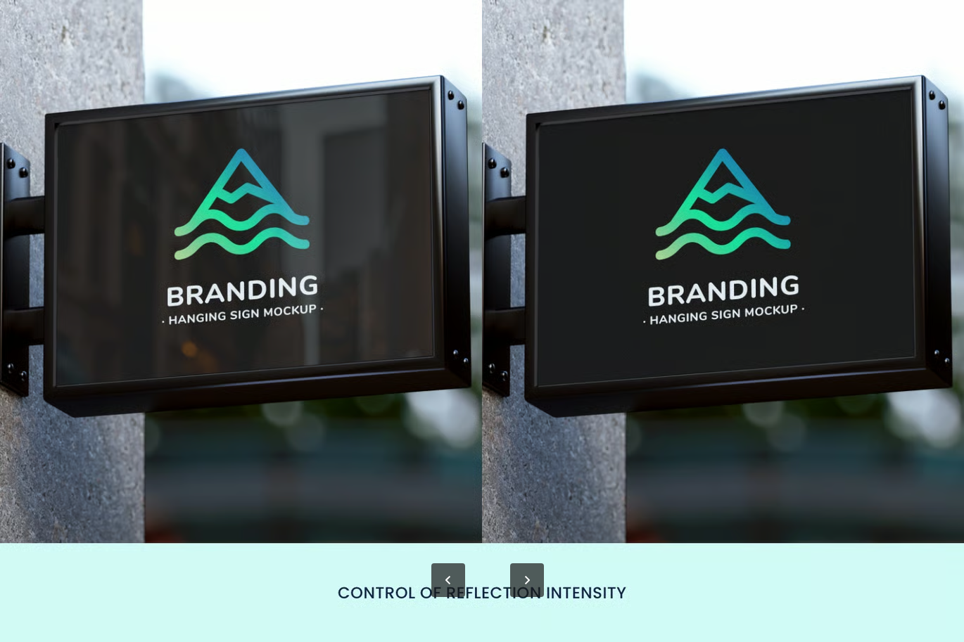 高逼真悬挂标牌PS样机 PSD分层可替换广告展示商业设计素材Hanging Wall Sign - Realistic Mockup-果觅网