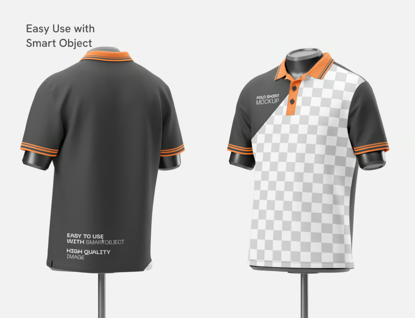 高质量Polo衫PS样机分层可编辑PSD格式T恤设计服装效果图Polo Shirt Mockup-果觅网