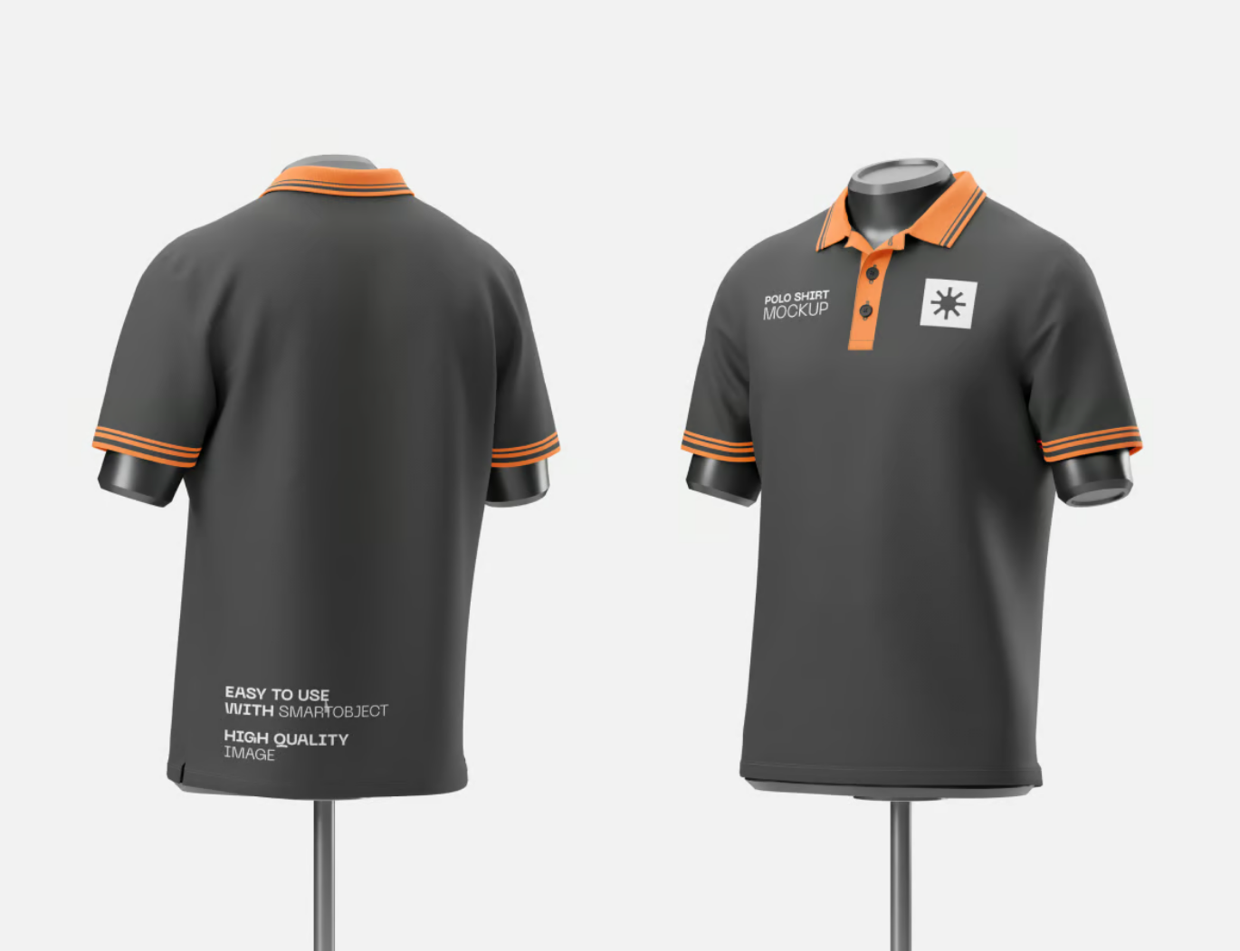高质量Polo衫PS样机分层可编辑PSD格式T恤设计服装效果图Polo Shirt Mockup-果觅网