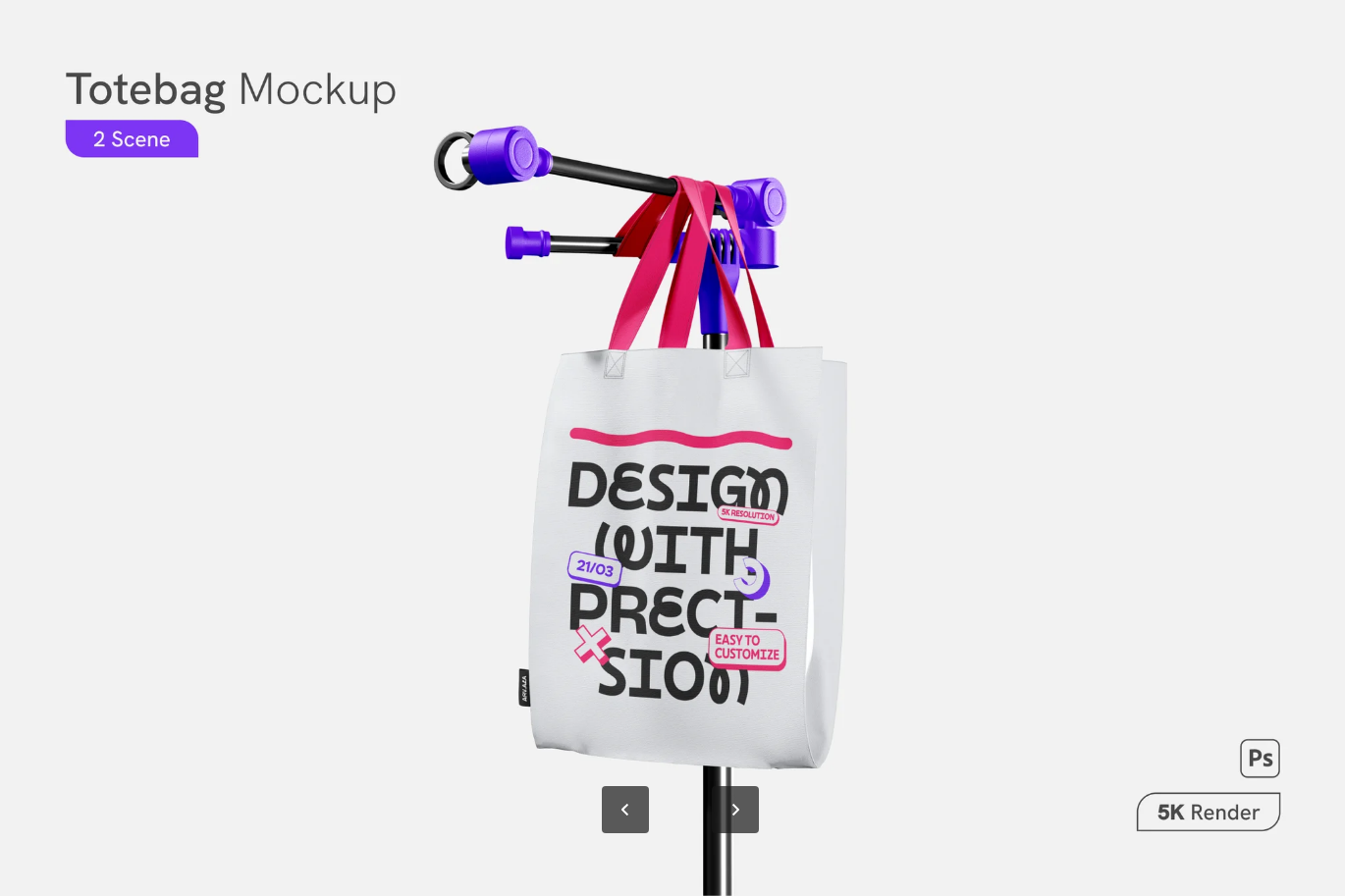 G6546 可编辑Tote包样机PSD分层设计素材高质量托特包MockupTotebag Mockup