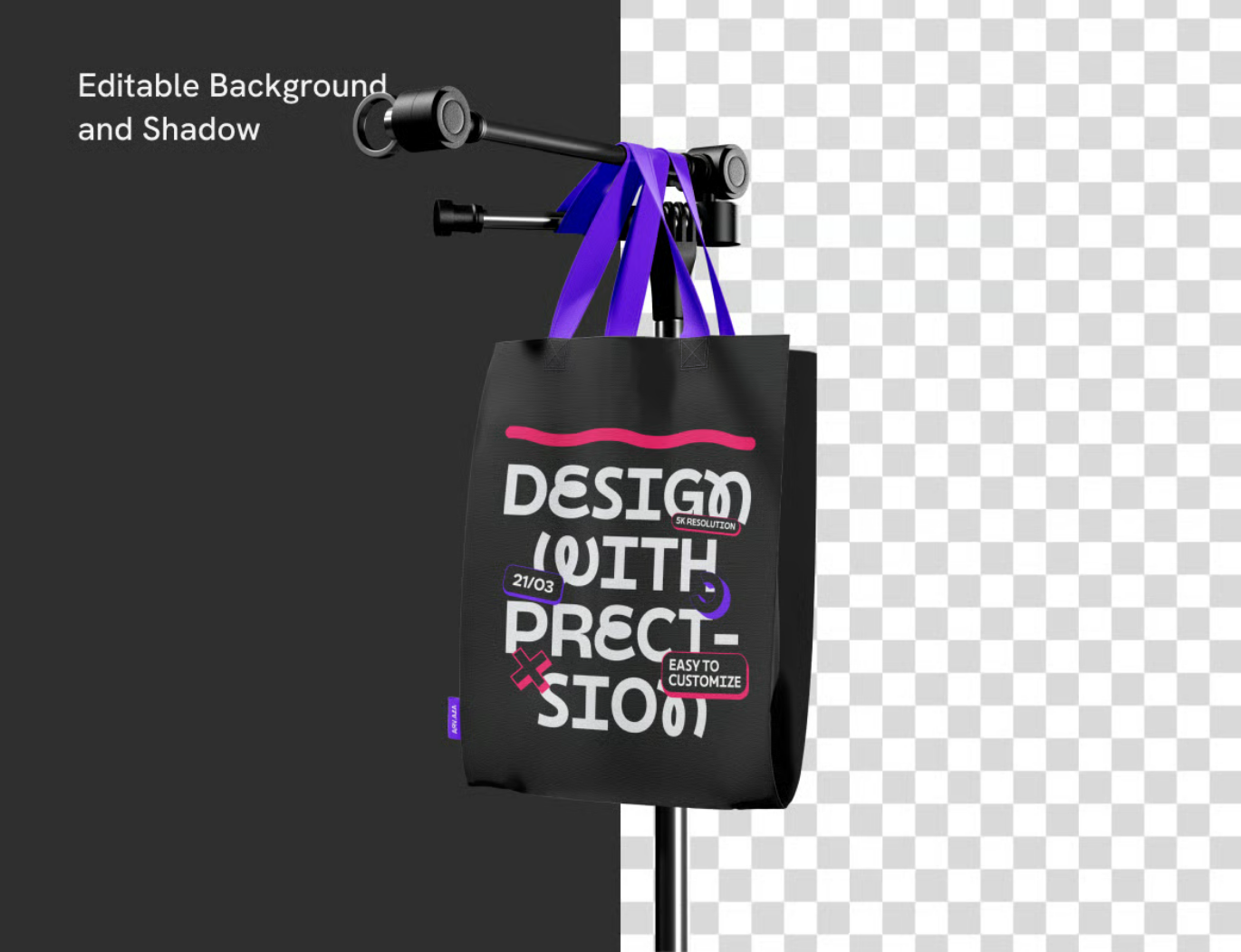 可编辑Tote包样机PSD分层设计素材高质量托特包MockupTotebag Mockup-果觅网