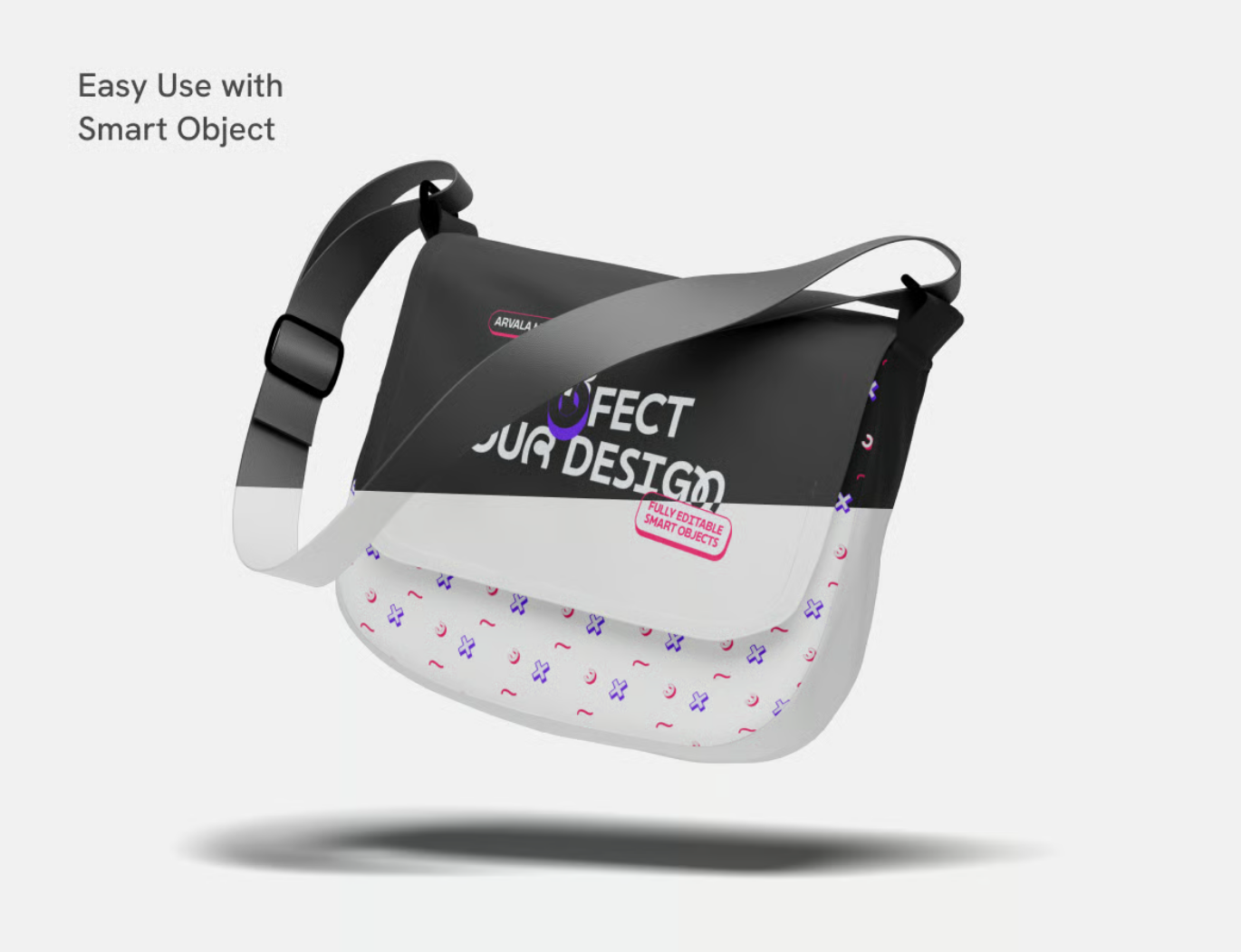 G6548 PS样机斜挎包Mockup分层设计透明背景电商广告素材Shoulder Bag Mockup