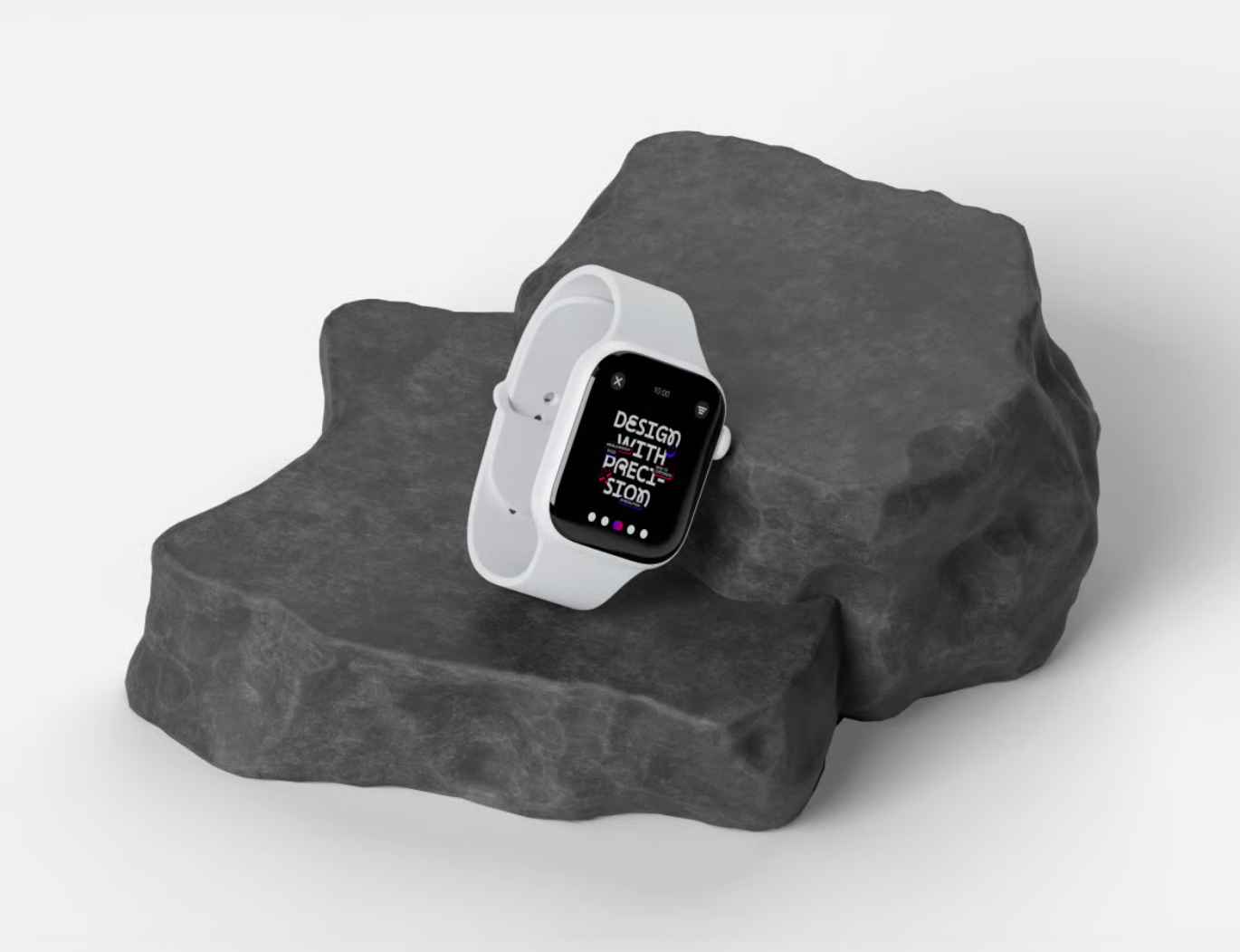 Apple Watch样机PSD分层可编辑模板UI设计师专用高保真Apple Watch Mockup-果觅网