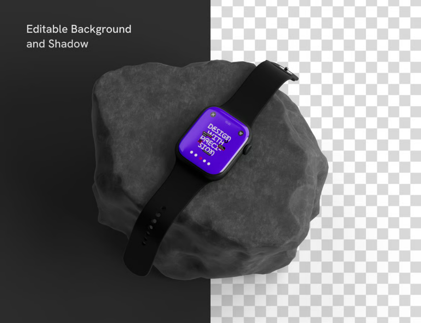 Apple Watch样机PSD分层可编辑模板UI设计师专用高保真Apple Watch Mockup-果觅网
