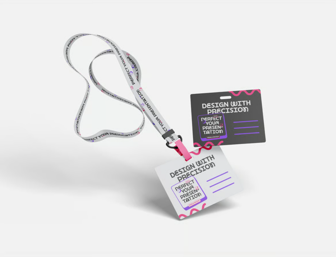 PS样机会议胸牌可编辑模板PSD分层高端设计智能对象印刷素材Conference Badge Mockup-果觅网