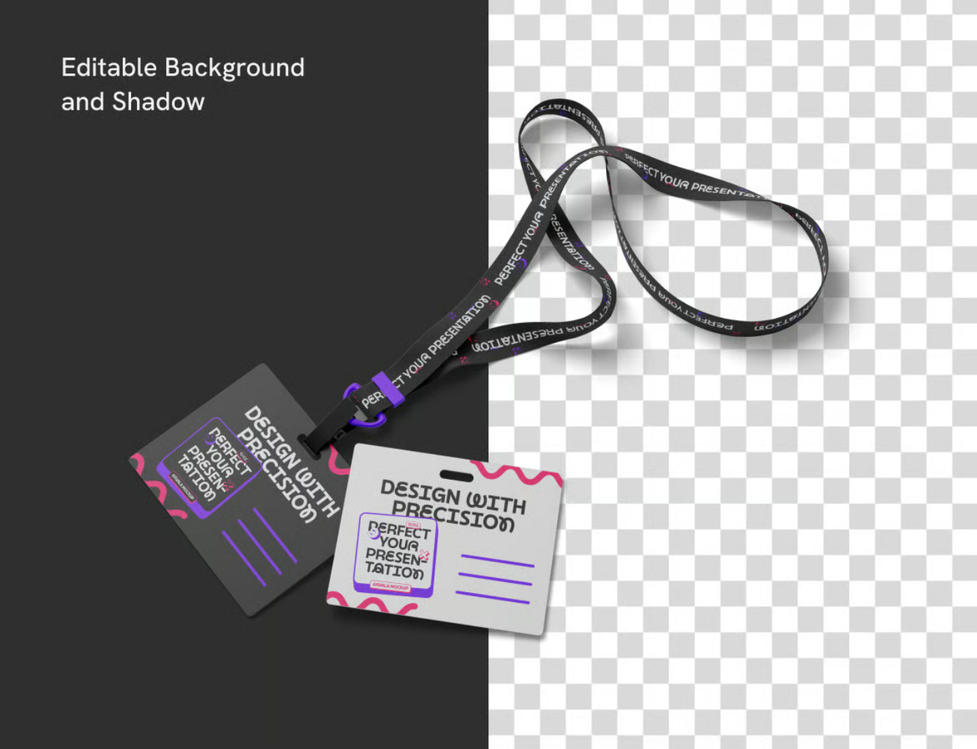 PS样机会议胸牌可编辑模板PSD分层高端设计智能对象印刷素材Conference Badge Mockup-果觅网