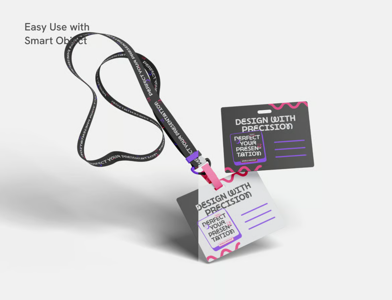PS样机会议胸牌可编辑模板PSD分层高端设计智能对象印刷素材Conference Badge Mockup-果觅网