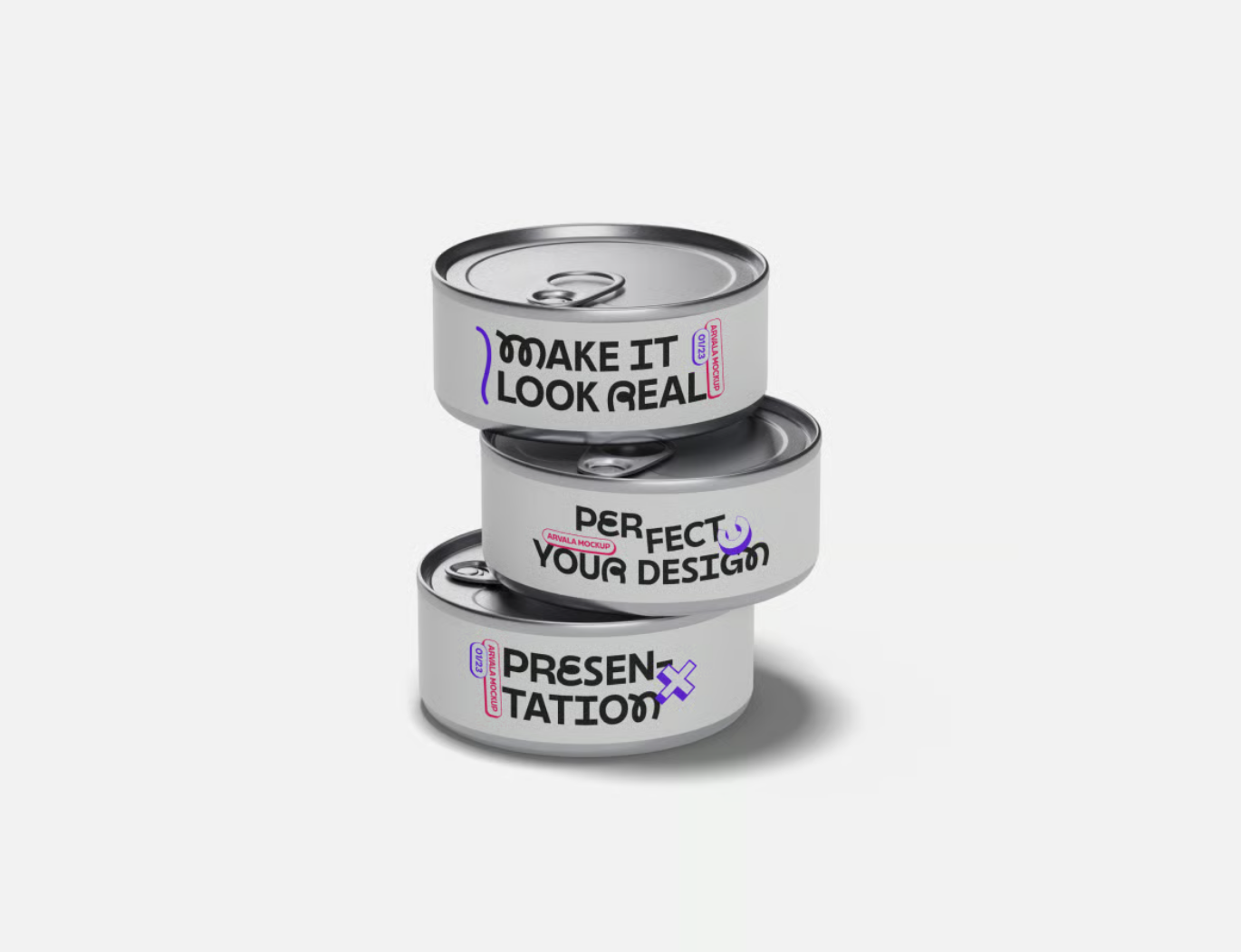 【PS分层】高分辨率易拉罐3D样机 PSD多角度展示设计师必备素材Tin Can Mockup-果觅网