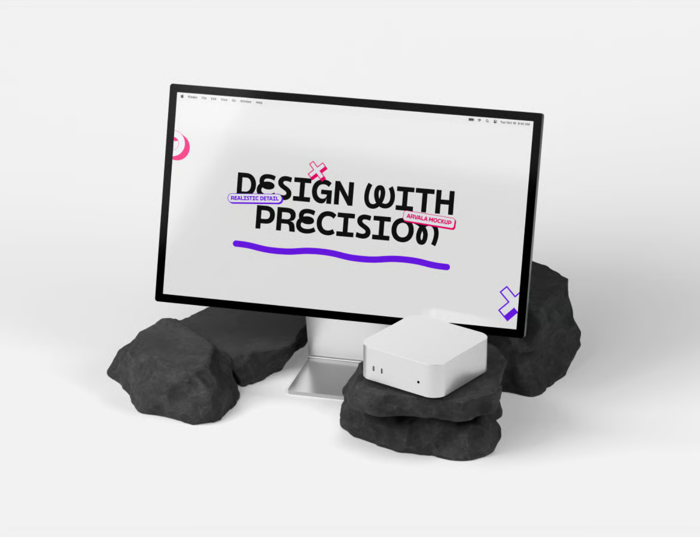 Studio Display XDR样机4K高清PSD分层苹果显示器PS样机设计师必备Studio Display XDR Mockup-果觅网