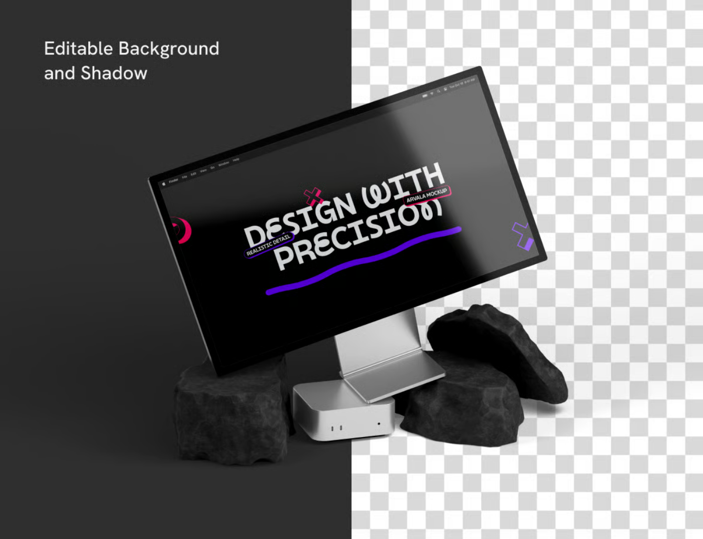Studio Display XDR样机4K高清PSD分层苹果显示器PS样机设计师必备Studio Display XDR Mockup-果觅网