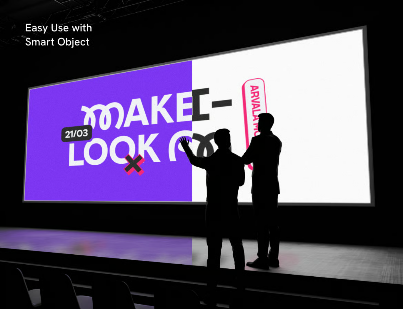 PS样机会议屏幕展板展示高清可编辑PSD分层广告设计素材Conference Screen Mockup-果觅网