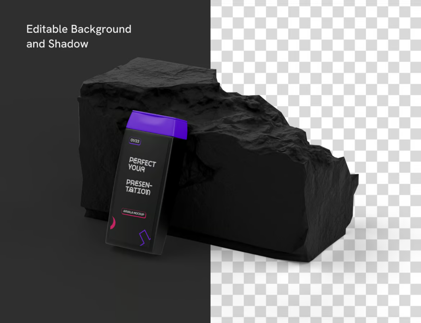 PS分层化妆品瓶样机3D模型高精度乳液瓶PSD免抠Lotion Bottle Mockup-果觅网