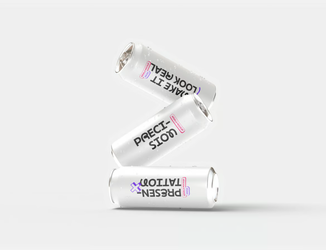 PS饮料罐样机3D模型易拉罐PSD分层高清可编辑多角度设计素材Drink Can Mockup-果觅网