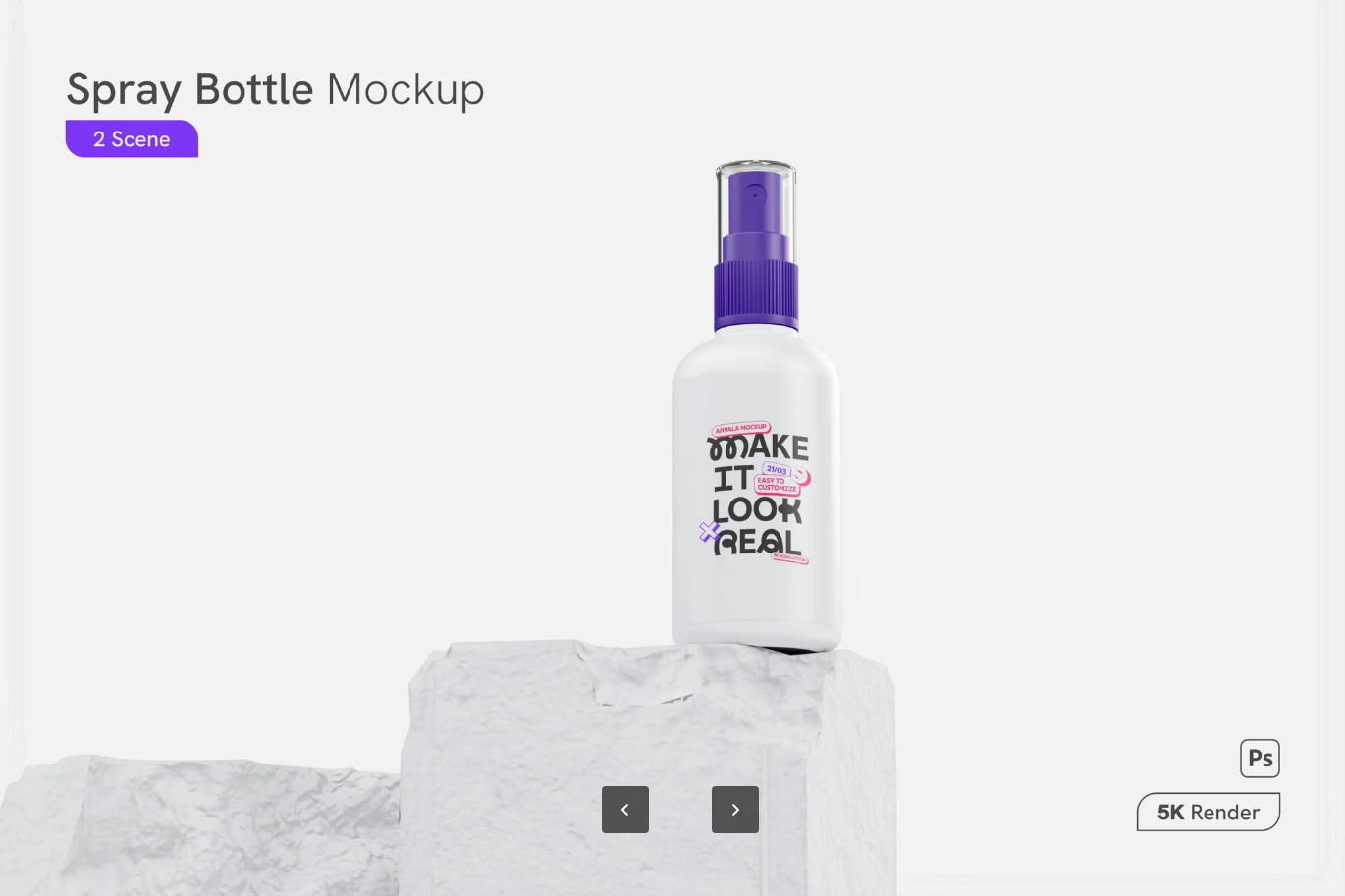 G6587 喷雾瓶PS分层样机素材可编辑智能对象高分辨率MockupSpray Bottle Mockup